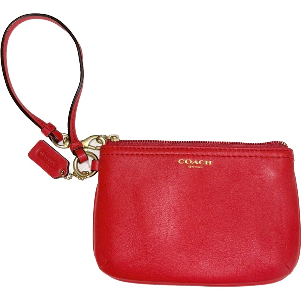 COACH WRISTLET LEATHER RED
